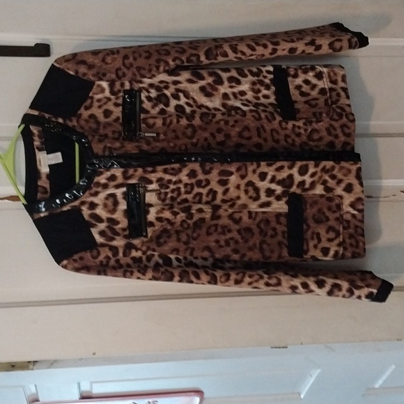 Chico's Jackets & Blazers - Beautifully made chico's brand size2 leopard jacket lined light weight .